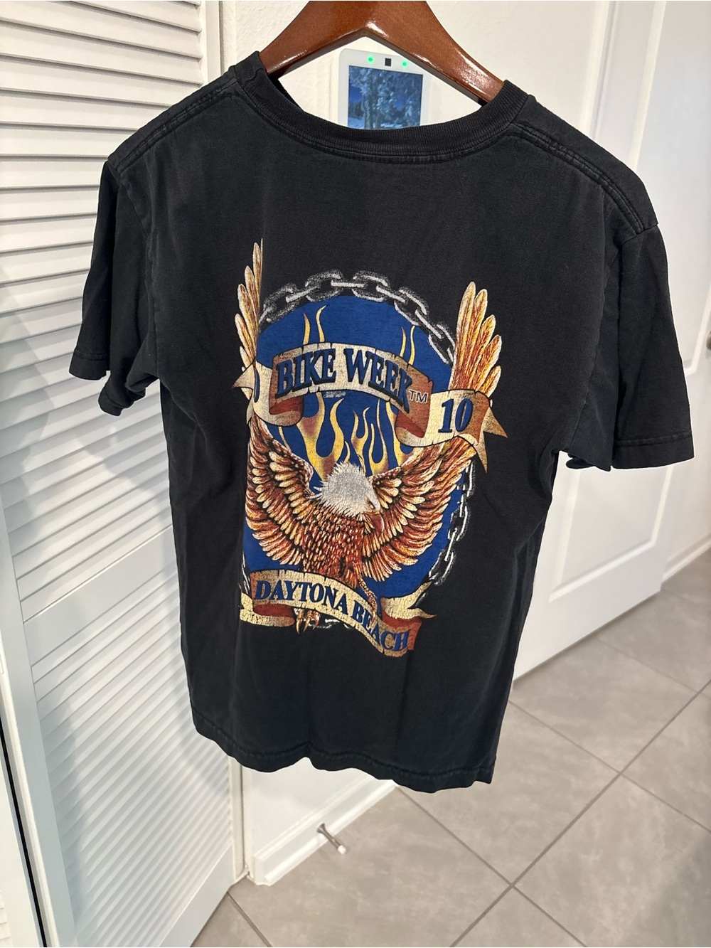 Vintage 2010 American Biker Image Daytona Bike Week Rare Black Print Tee Size M